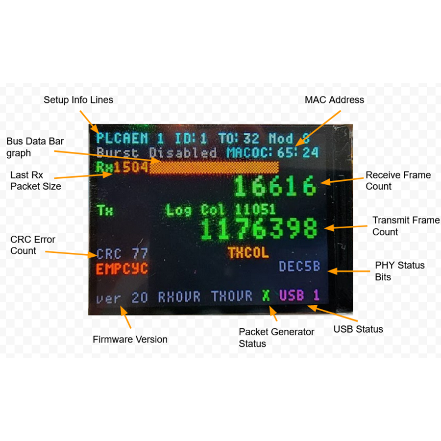 10BASE-T1S-Device Main Screen